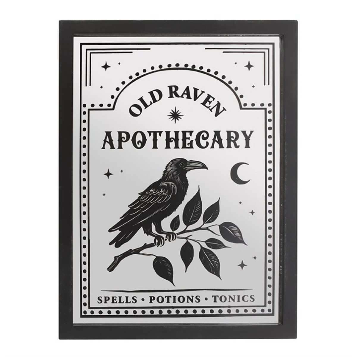 Old Raven Apothecary Mirrored Wall Art