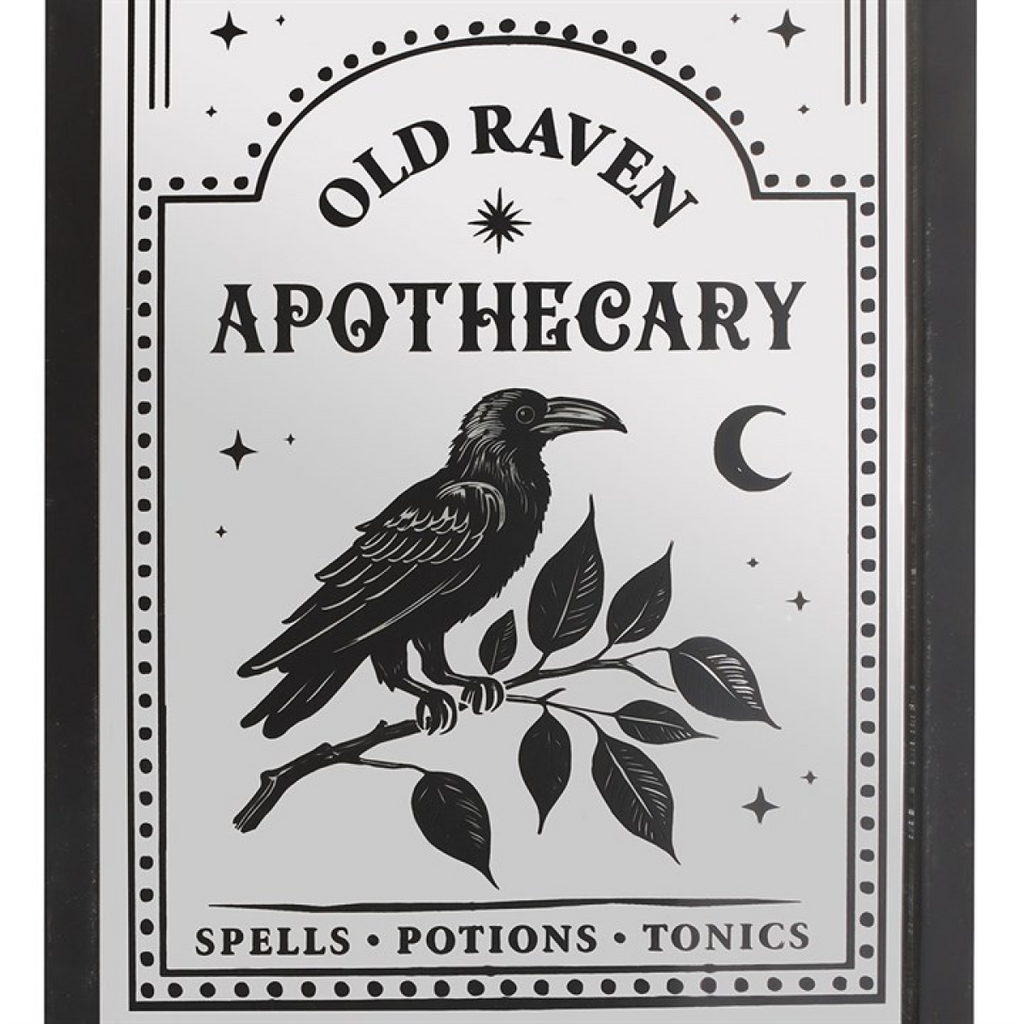 Old Raven Apothecary Mirrored Wall Art